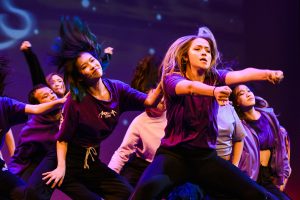 Performers during the crew dance portion of the Chinese Undergraduate Student Associationís (CUSA) Show Me Your Dance event at the Wisconsin Union Theaterís Shannon Hall at the University of Wisconsin-Madison on Feb. 22, 2020.