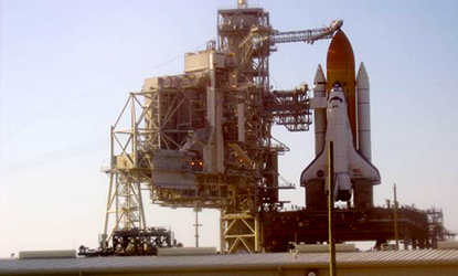 Shuttle launch.