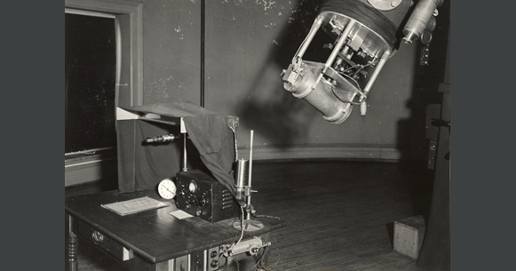 Historic photo of telescope photometer.