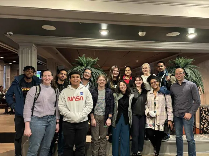 RADIAL students pose outside for a group photo.