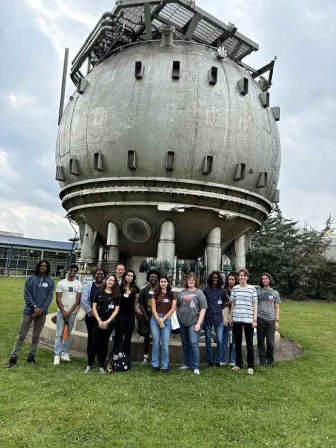 RADIAL students pose outside for a group photo.